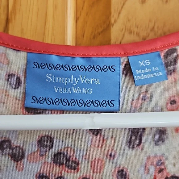 Vera Wang Woman's Sequin Polka-dot Tank Tunic Blouse. Sz: XS - Picture 2 of 9